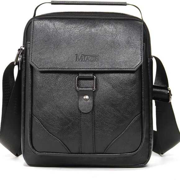 Versatile Leather Shoulder Bag for Men - Lightweight Crossbody for Daily Use - Picture 1 of 7